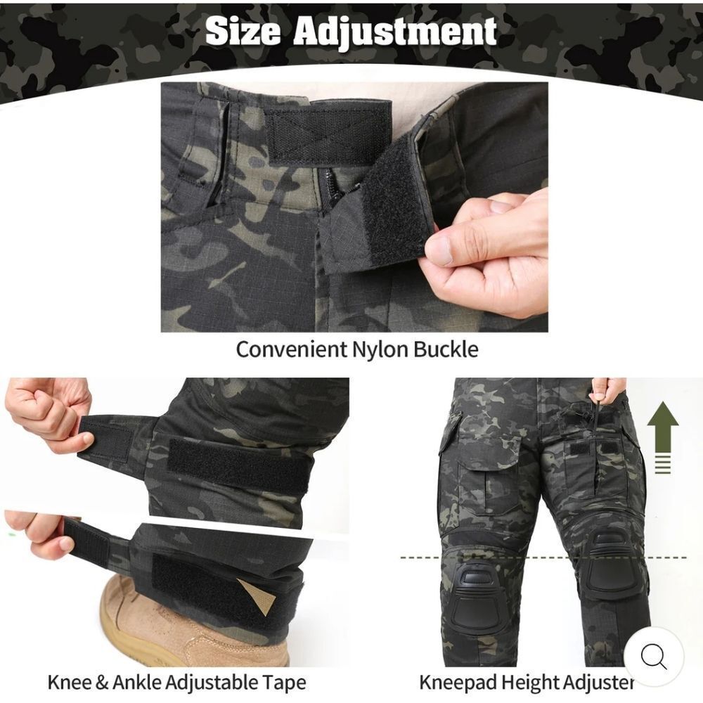 5.11 Tactical Cargo Pants Green and Black Ripstop Fabric [42 Waist X 34 Long] - Picture 4 of 8